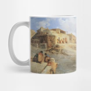 An Indian Pueblo, Laguna, New Mexico by Thomas Moran Mug